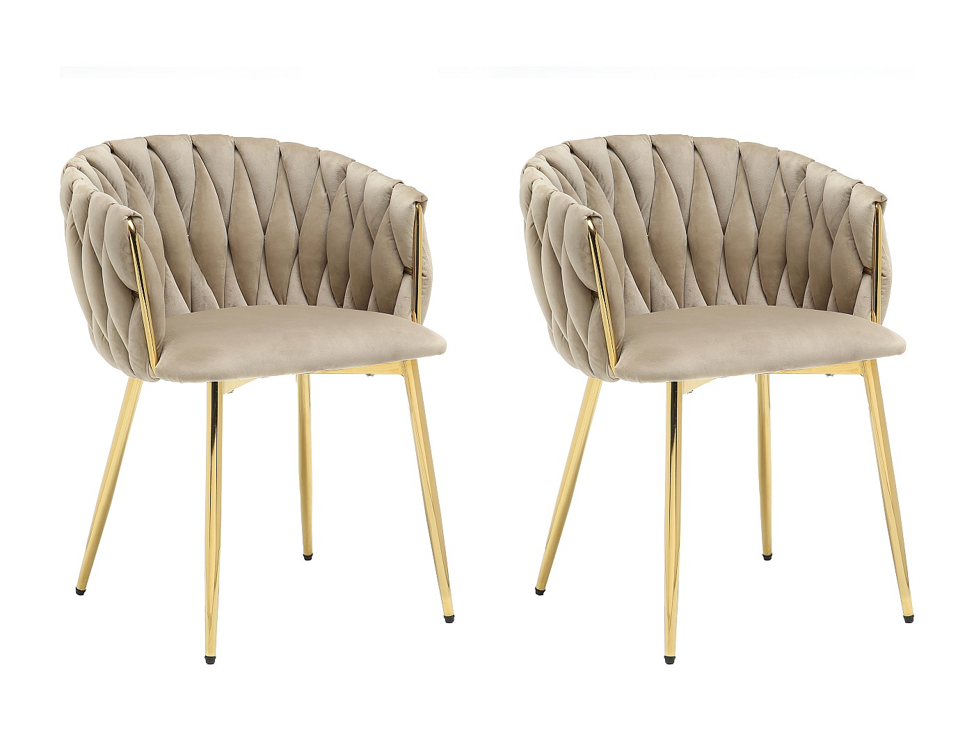 CHAISE HILTON GOLD VELOURS ECRU