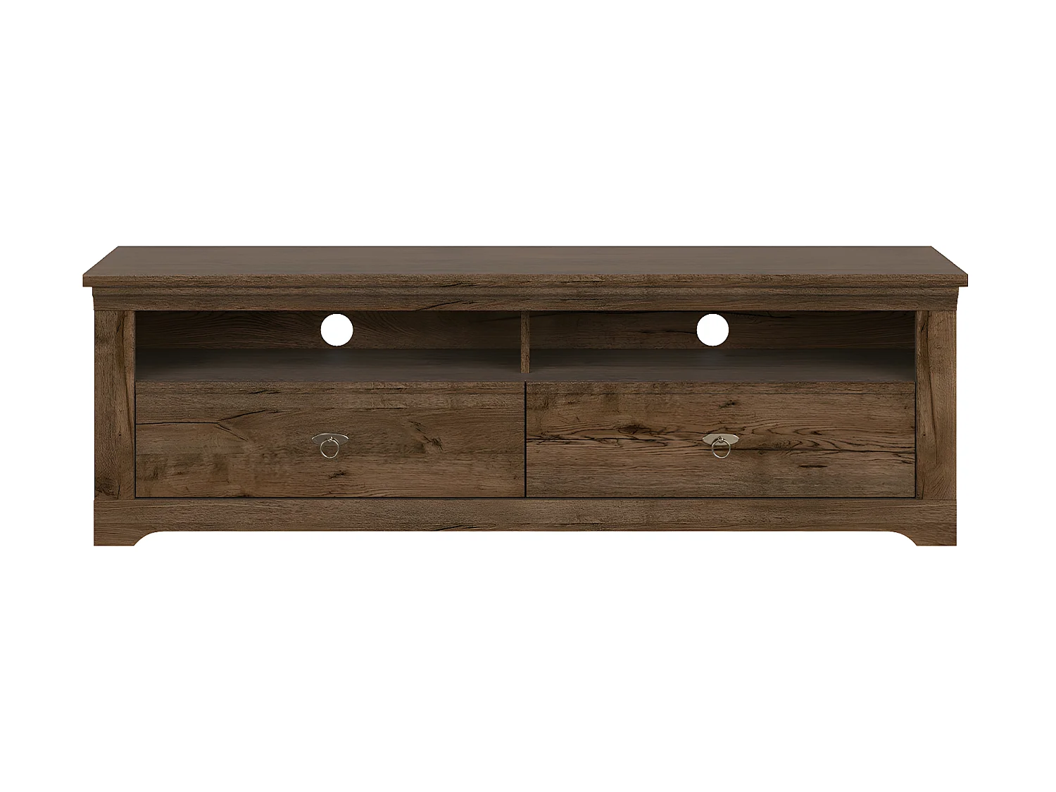 Meuble TV 2 tiroirs 153 cm Noé Bois