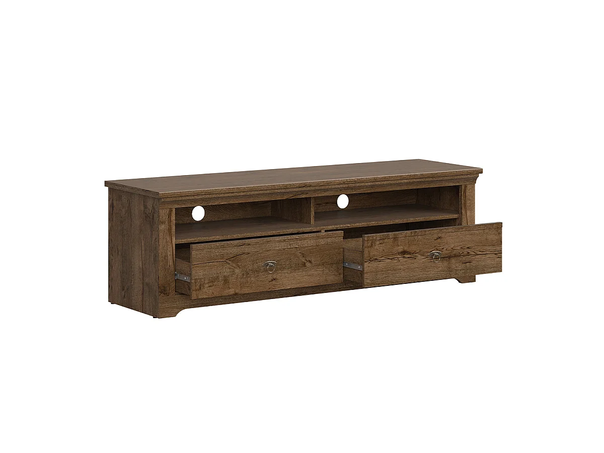 Meuble TV 2 tiroirs 153 cm Noé Bois