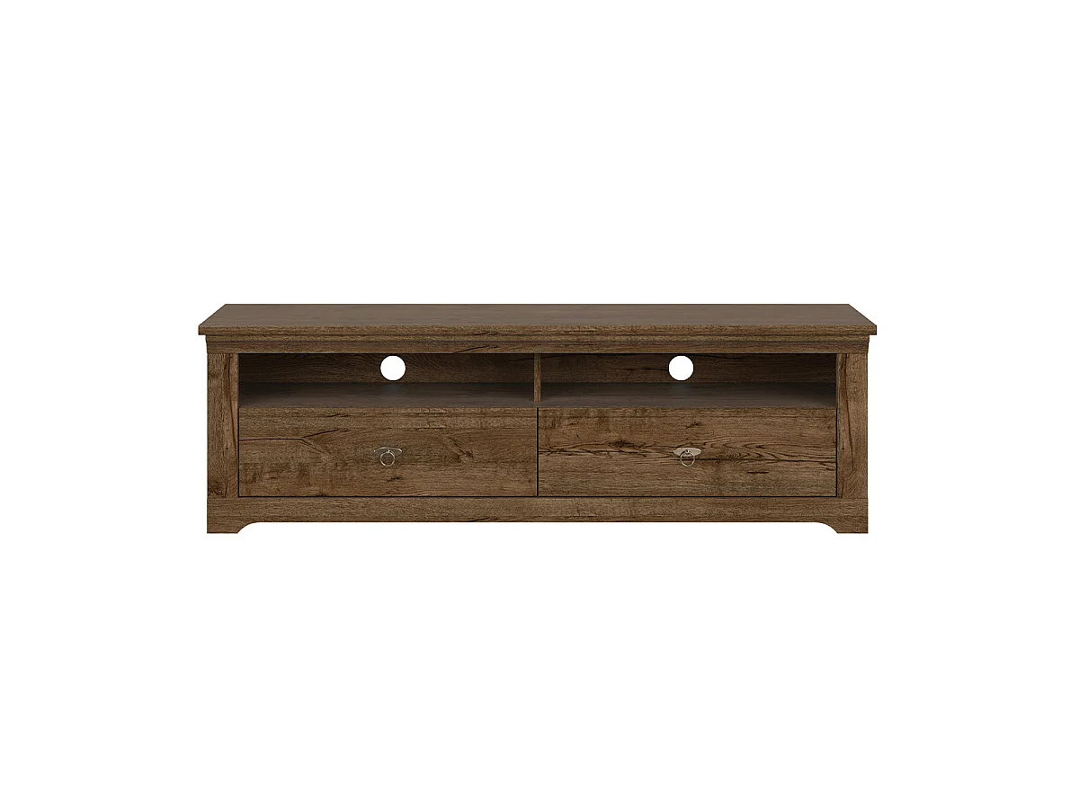 Meuble TV 2 tiroirs 153 cm Noé Bois