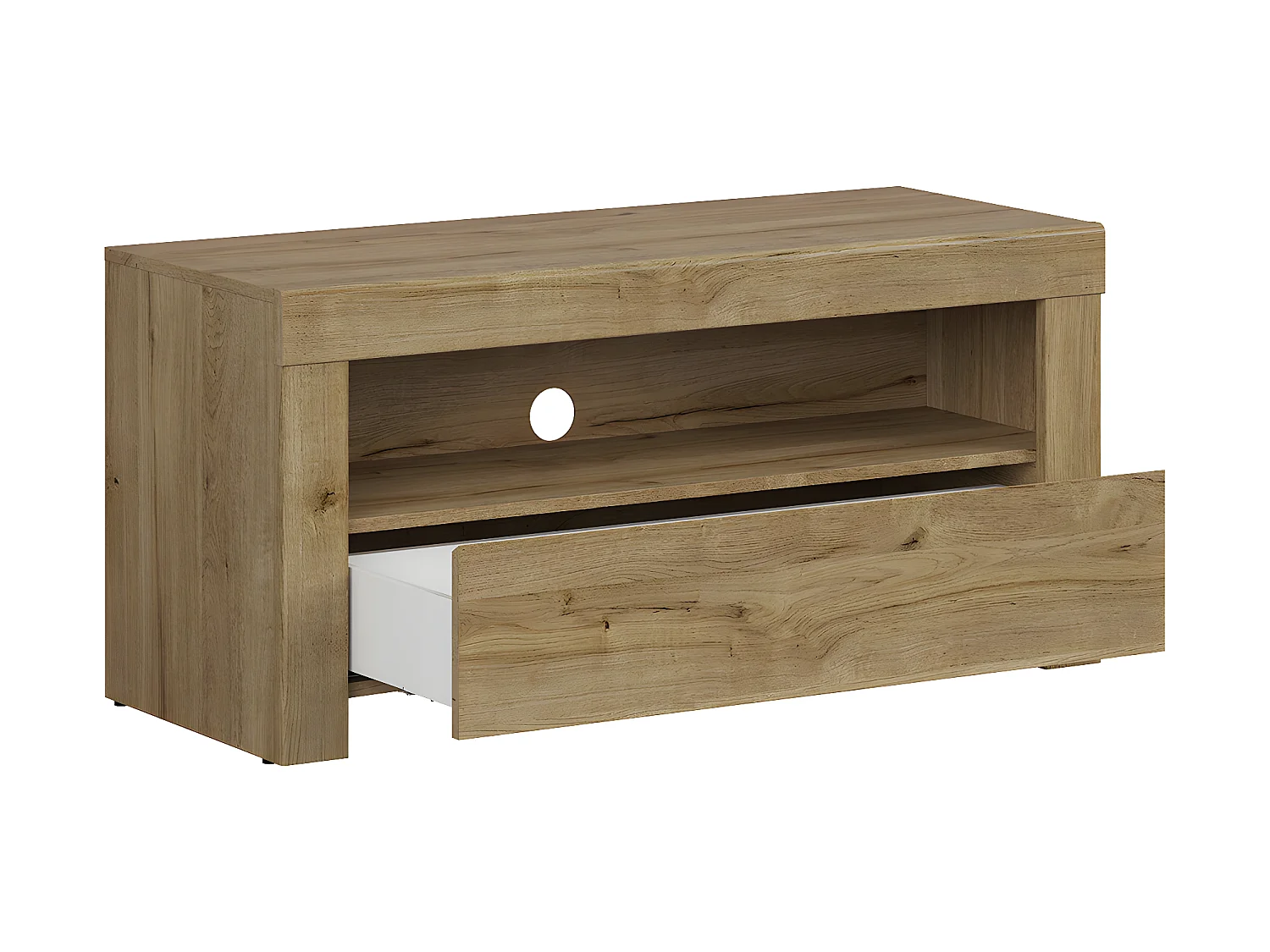 Meuble TV 1 tiroir 106 cm Hella Bois