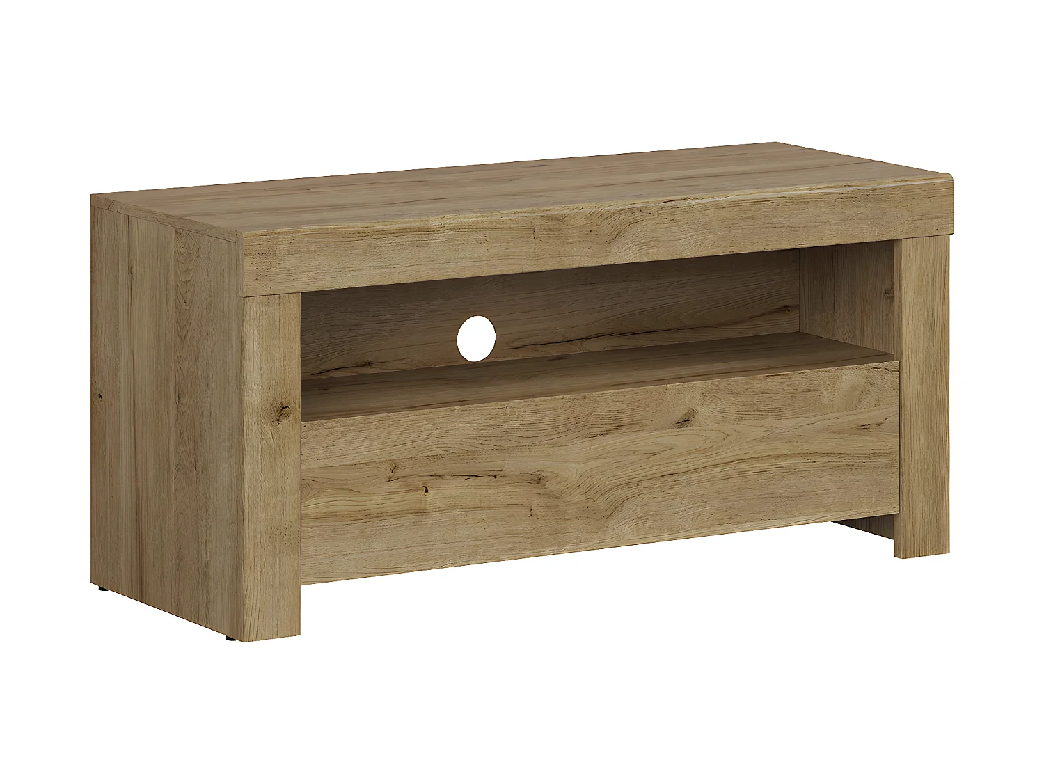 Meuble TV 1 tiroir 106 cm Hella Bois