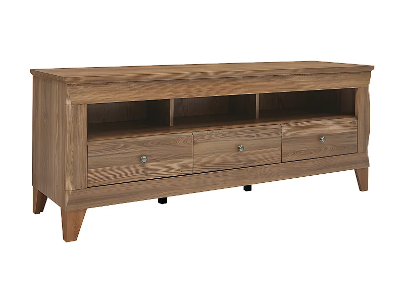 Meuble TV 3 tiroirs 156 cm Raya Bois