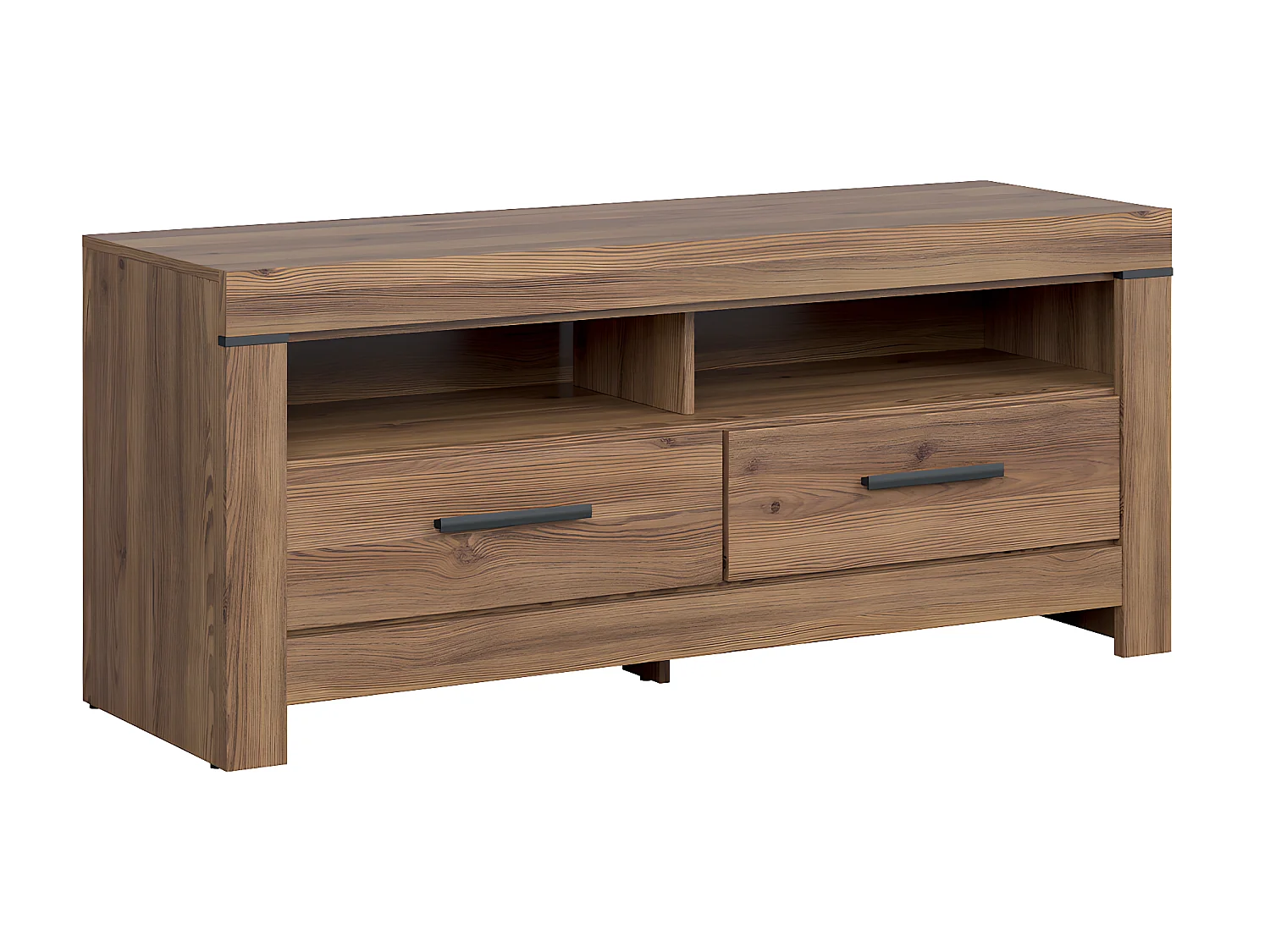 Meuble TV 2 tiroirs 140 cm Adam Bois