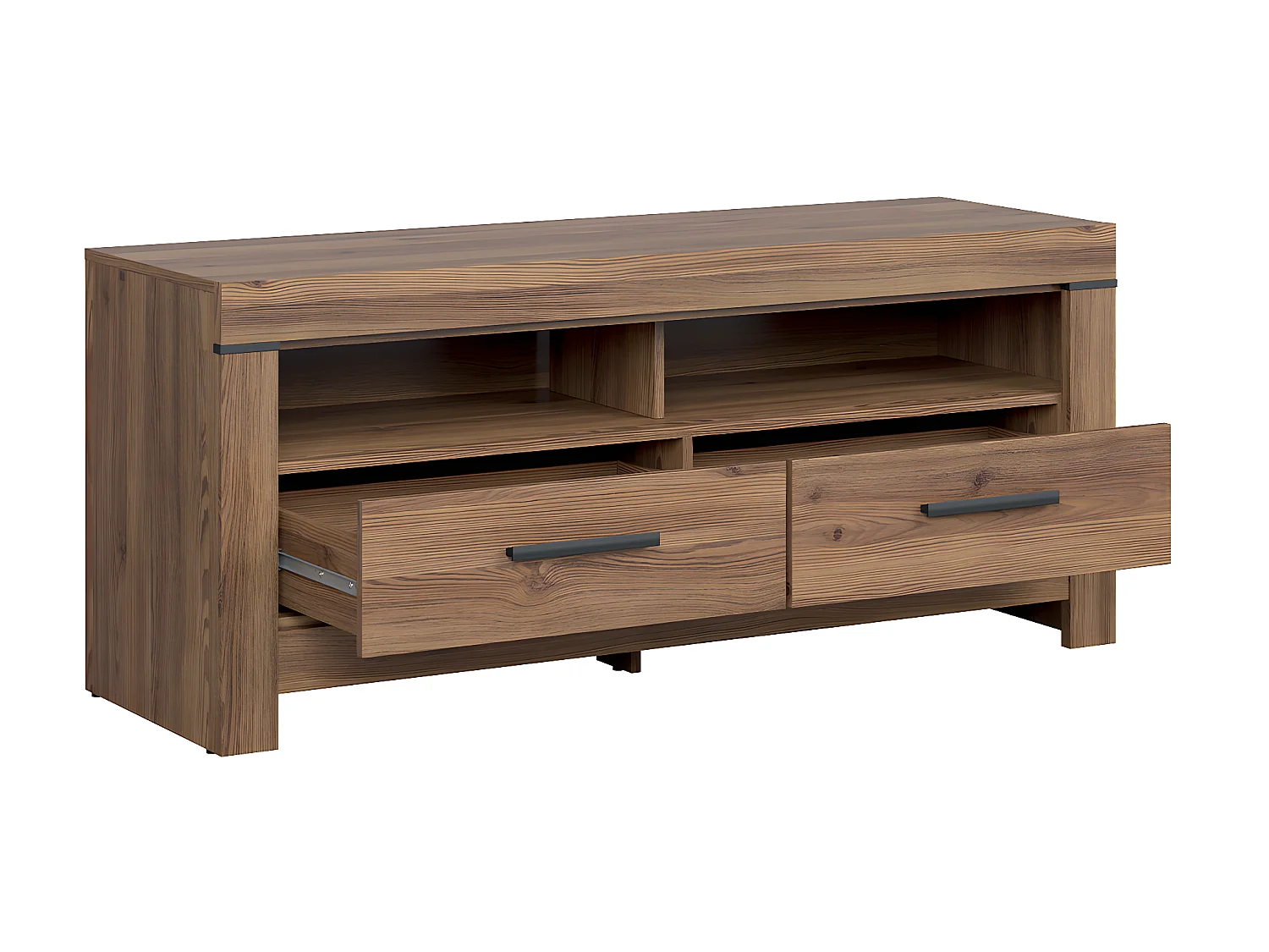 Meuble TV 2 tiroirs 140 cm Adam Bois