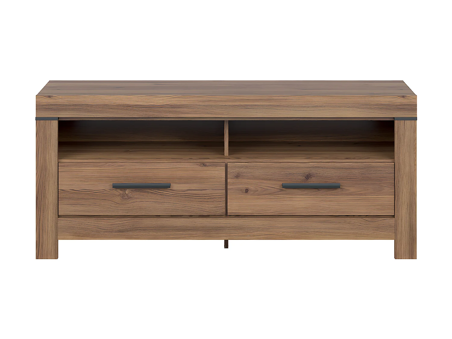 Meuble TV 2 tiroirs 140 cm Adam Bois