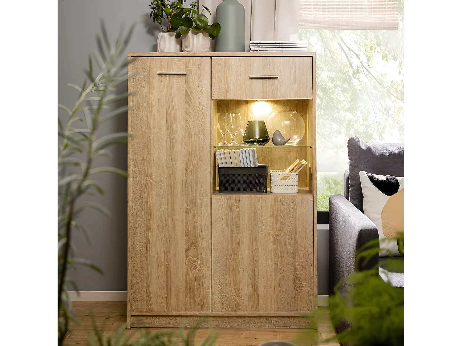 Vaisselier 2 portes Ewen Bois