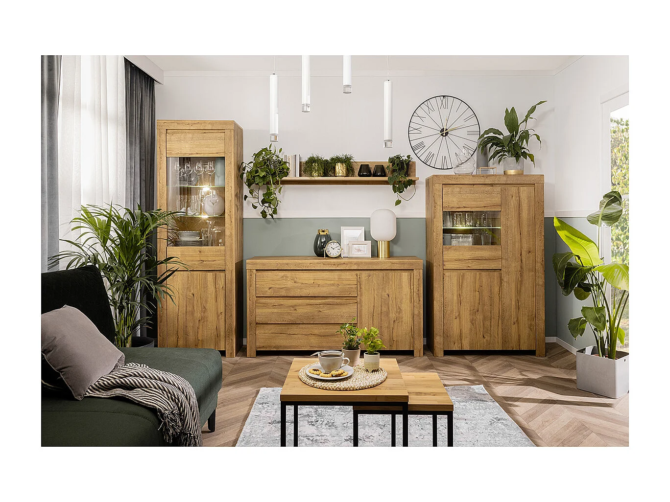 2-türige Vitrine Hella Holz