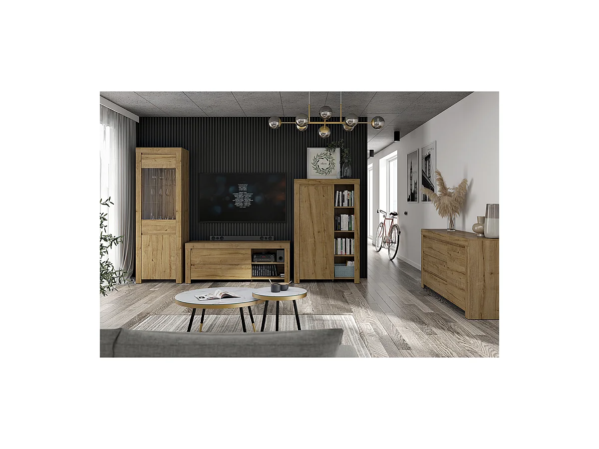 Bibliothèque 1 porte Hella Bois