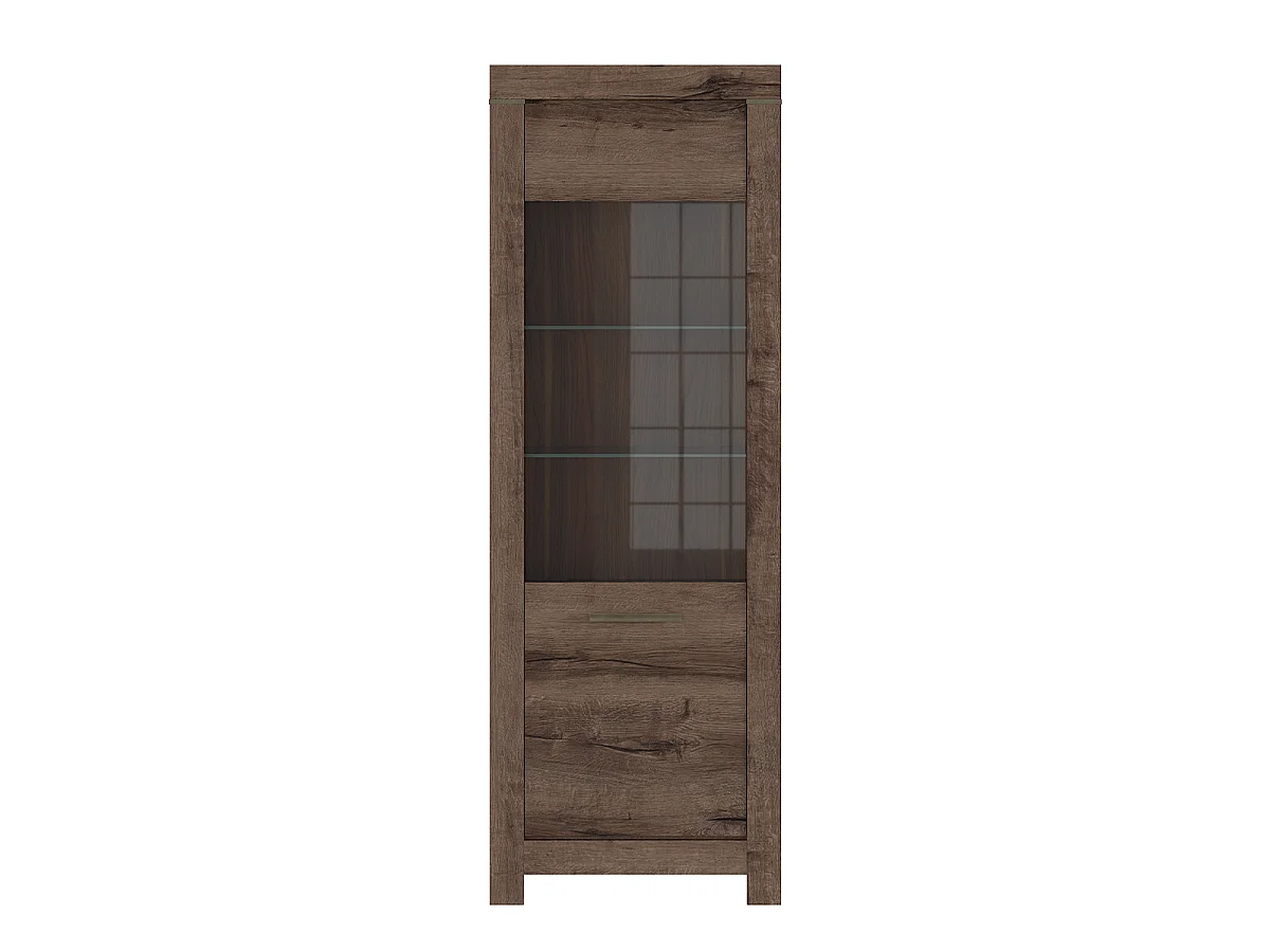 2-deurs vitrinekast Adam Donker hout