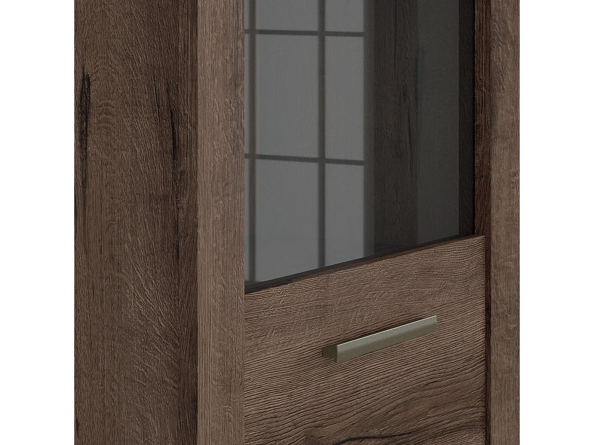 2-deurs vitrinekast Adam Donker hout