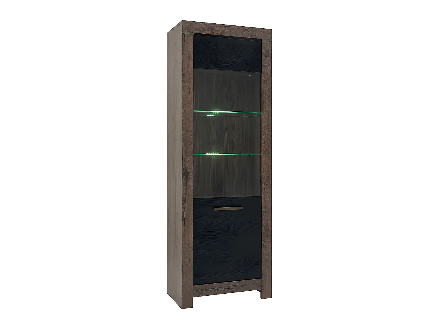 Vitrine 2 portes Adam Bois et Noir