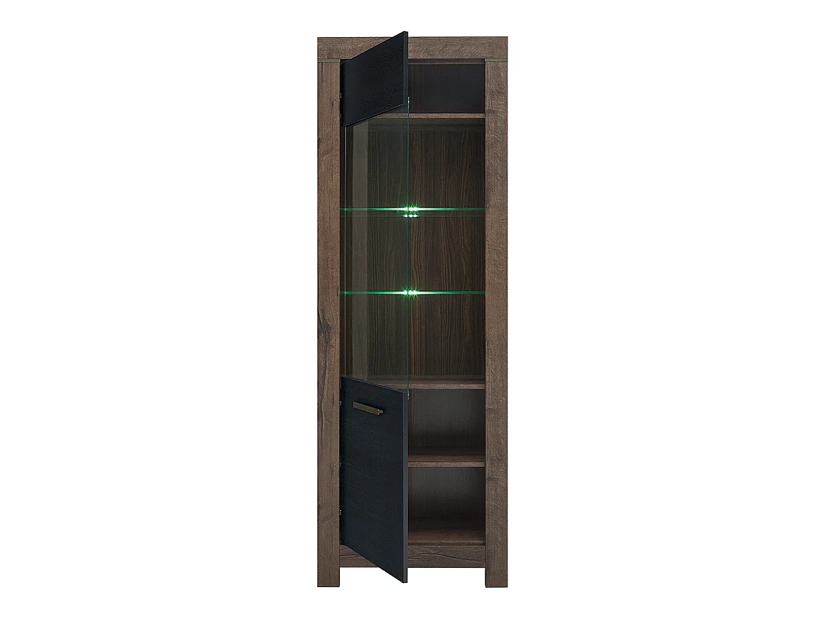 Vitrine 2 portes Adam Bois et Noir