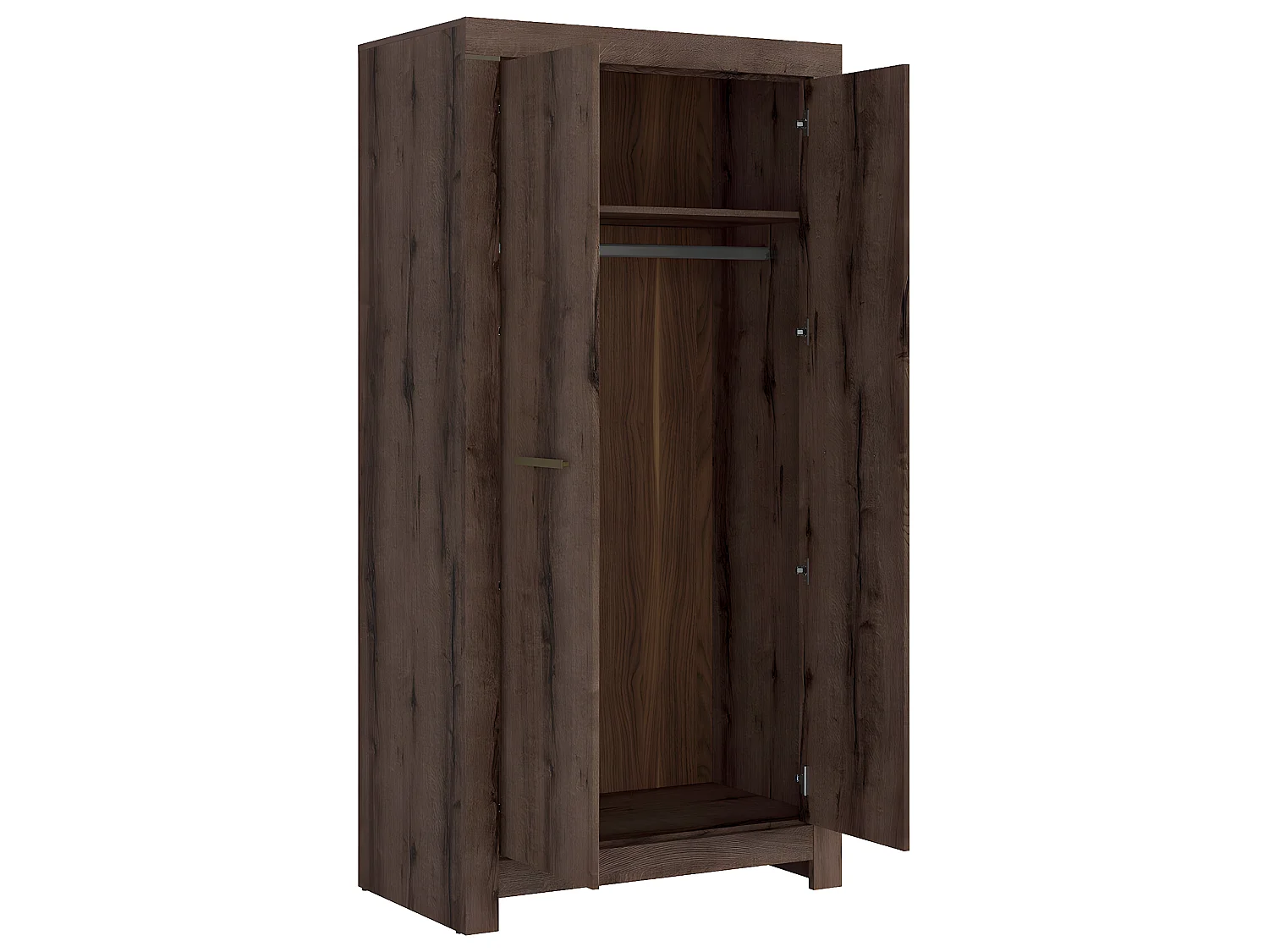 Armoire 2 portes Adam Bois foncé