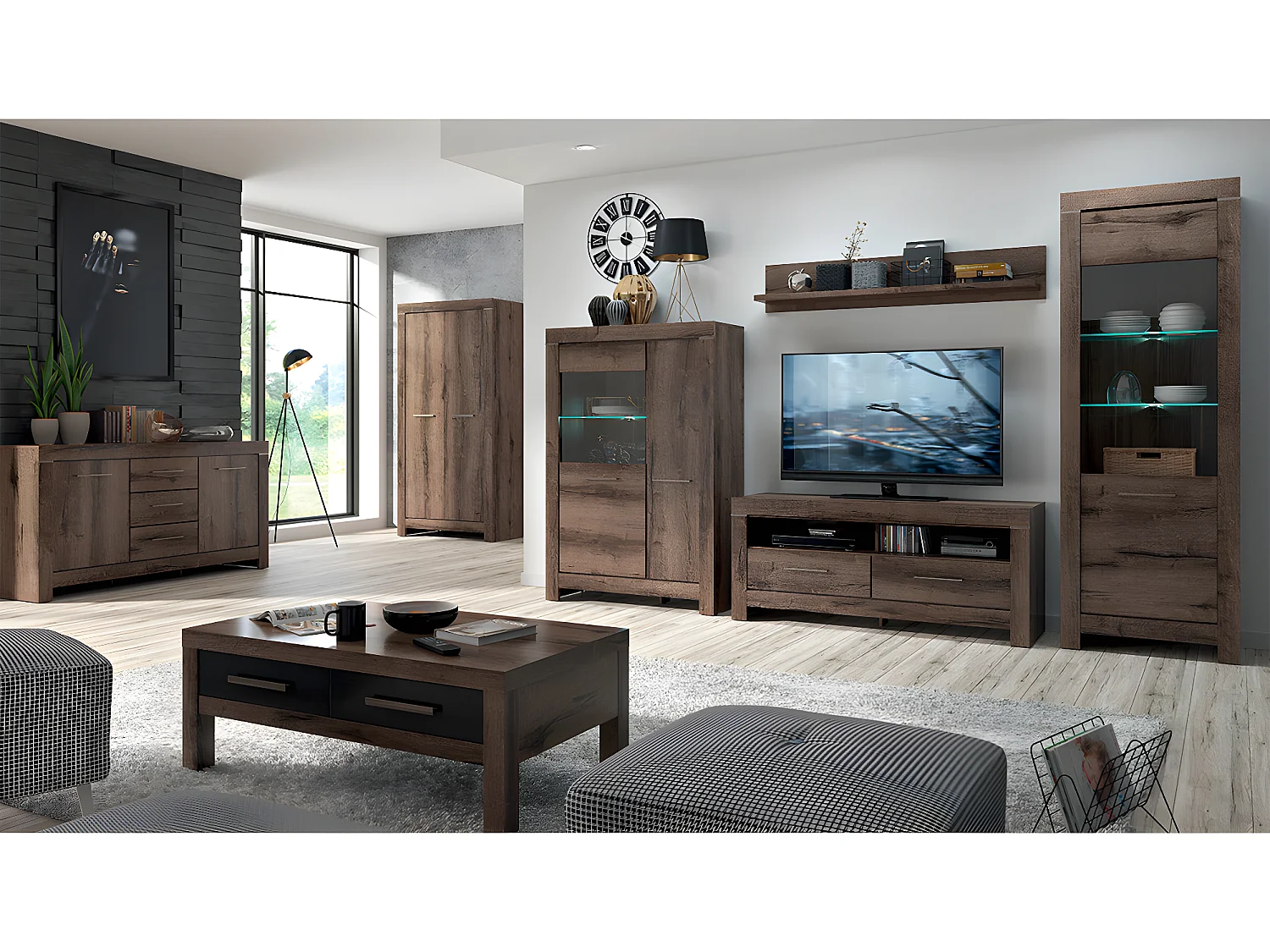 Credenza 2 ante Adam marrone scuro 148cm