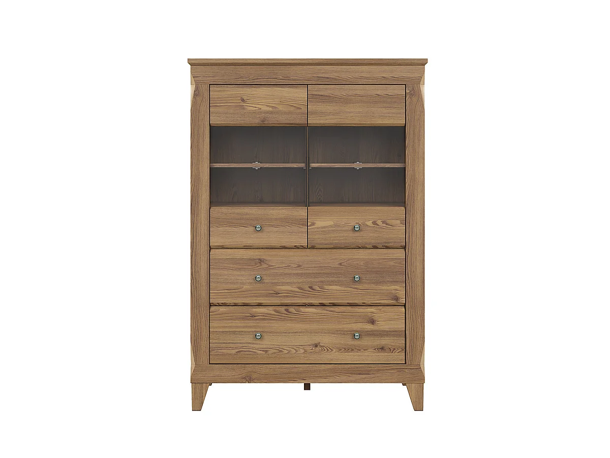 Vaisselier bas 2 portes 2 tiroirs Raya Bois