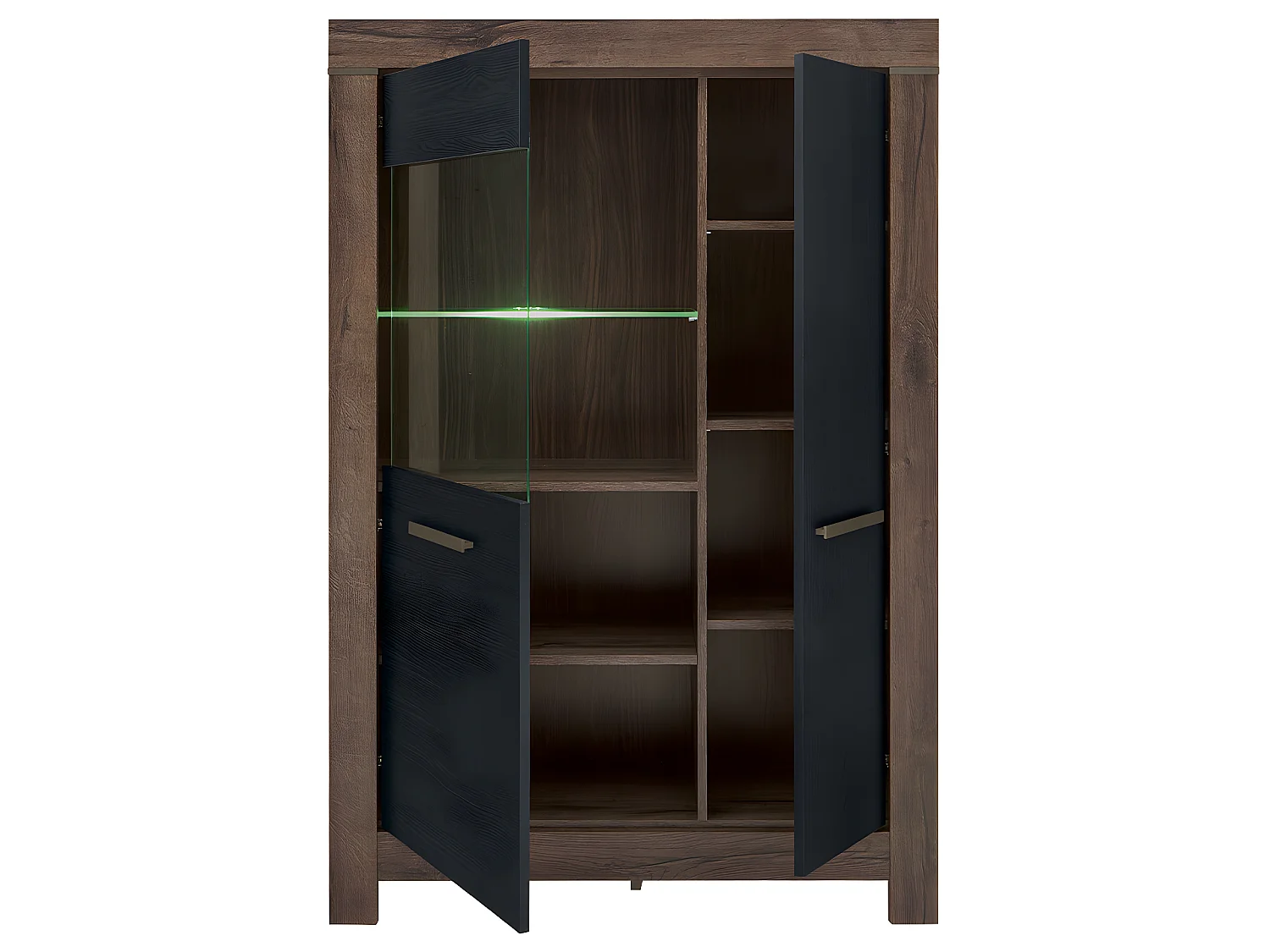 Vaisselier 2 portes Adam Bois et Noir