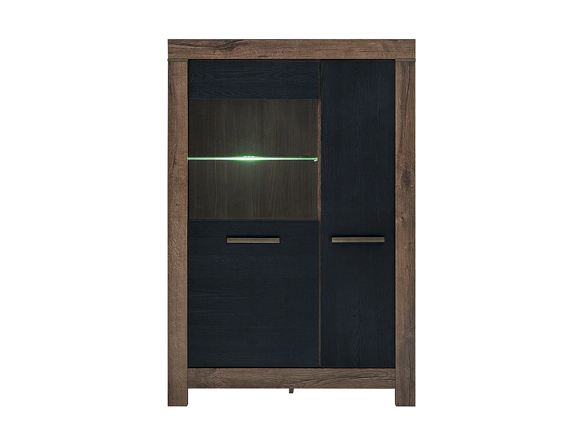 Vaisselier 2 portes Adam Bois et Noir