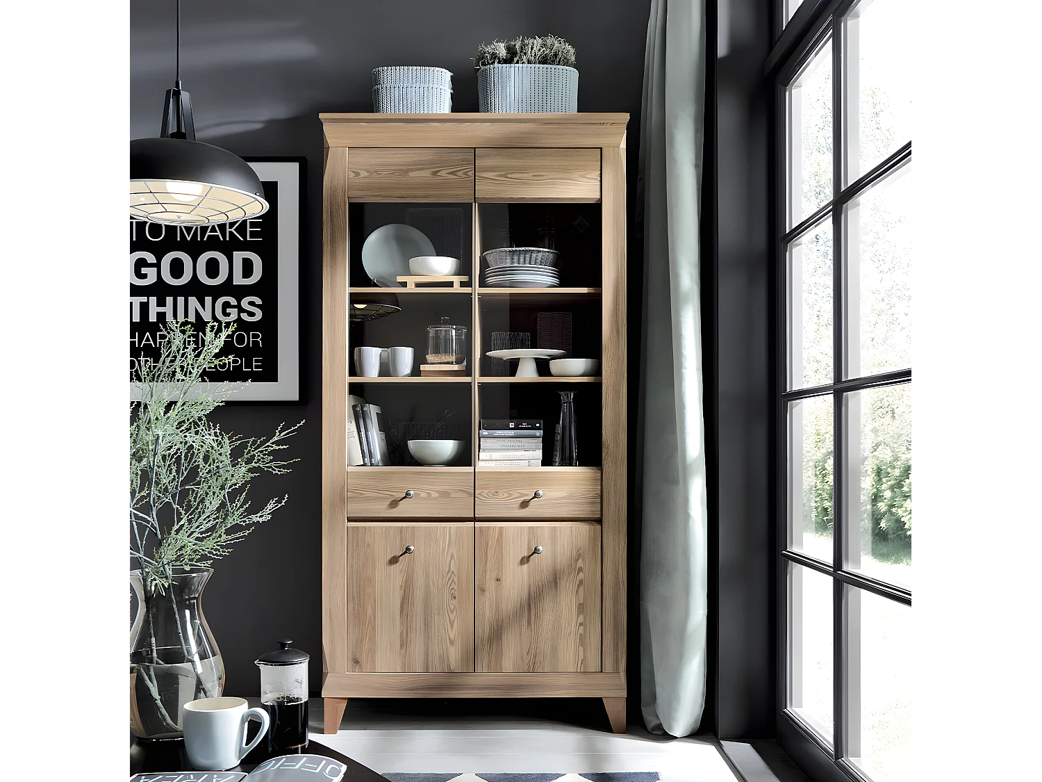 Vaisselier 4 portes Raya Bois