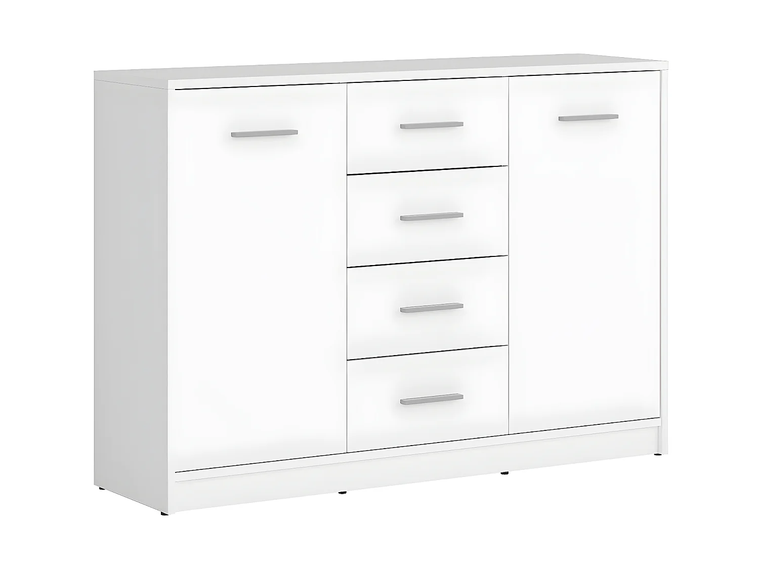 Buffet 2 portes 4 tiroirs Ewen Blanc