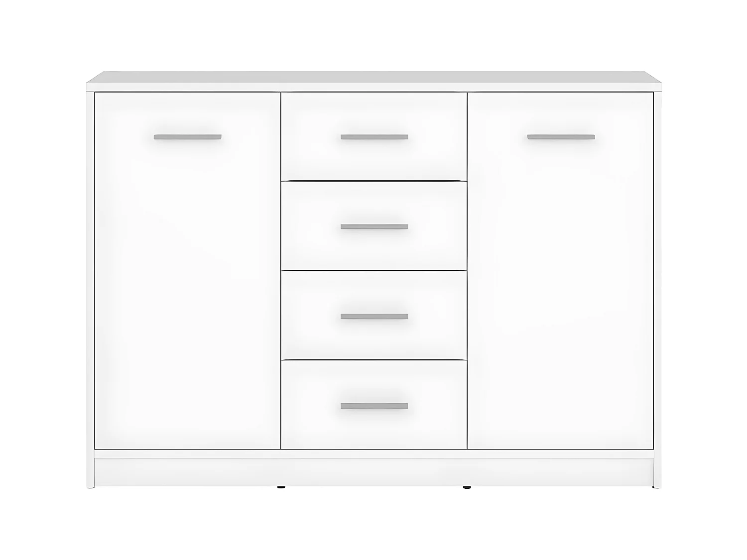 Buffet 2 portes 4 tiroirs Ewen Blanc