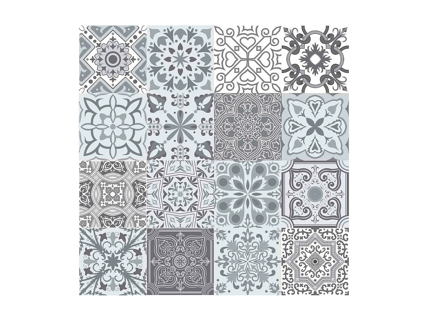 Nappe Ronde Toile Cirée "Persane" 160cm Gris