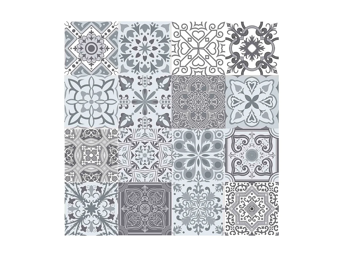 Nappe Ronde Toile Cirée "Persane" 160cm Gris