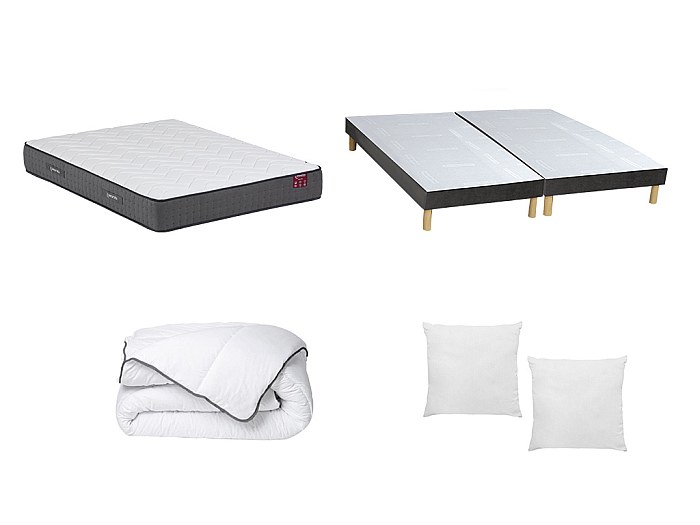 KomplettSet 180 x 200 cm Bettgestell mit Samtbezug BABYLONE kaufen