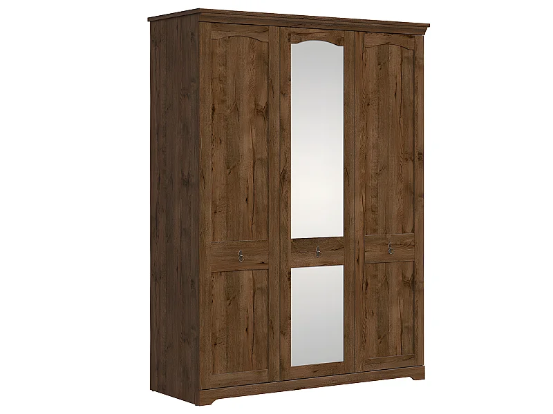 Armário 3 portas Noé madeira escura 208cm