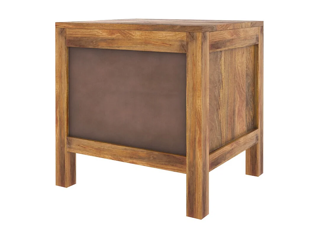 Table de chevet 2 tiroirs en cannage - Tiki
