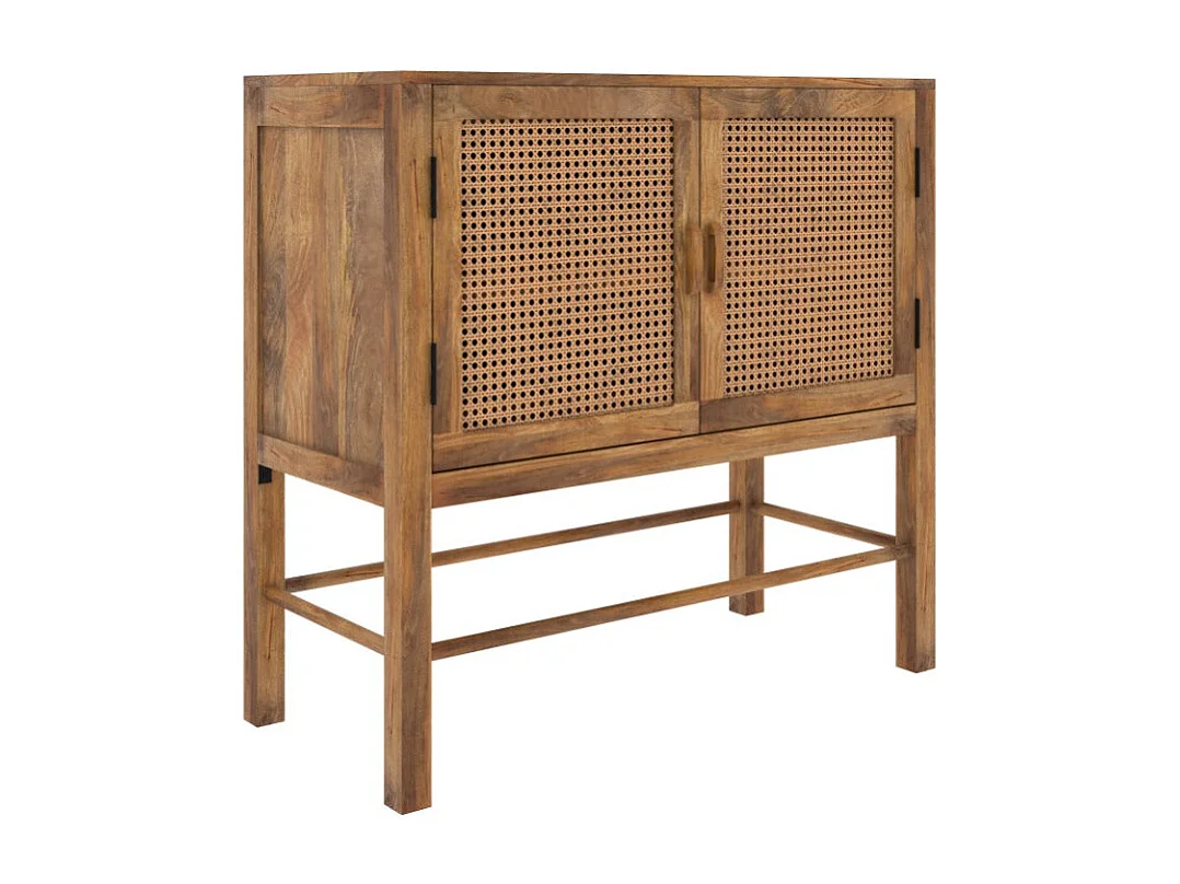 Buffet 2 portes en cannage - Tiki