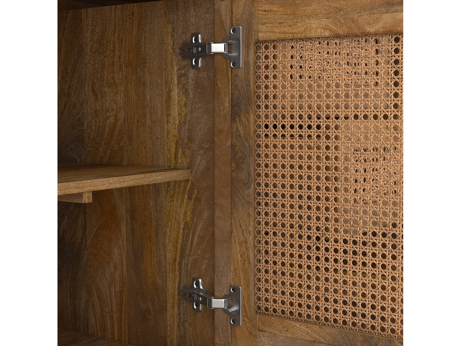 Aparador de 3 puertas y 3 cajones en caña - Tiki