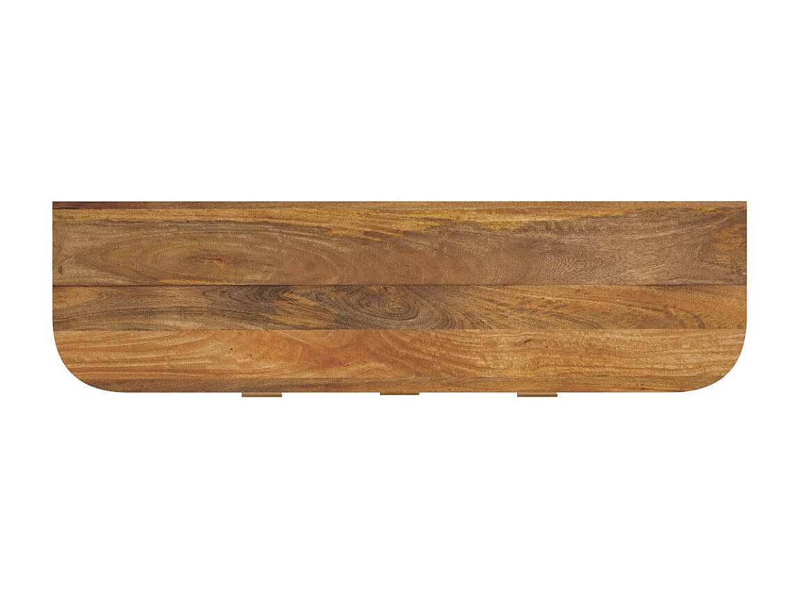 Meuble TV en bois de manguier et cannage 145 cm - Wava