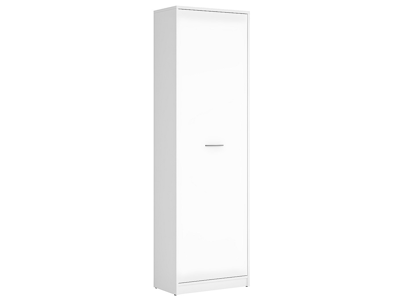 Armadio 1 Anta 1 Cassetto Effetto Legno Bianco E Marrone 192cm Nora