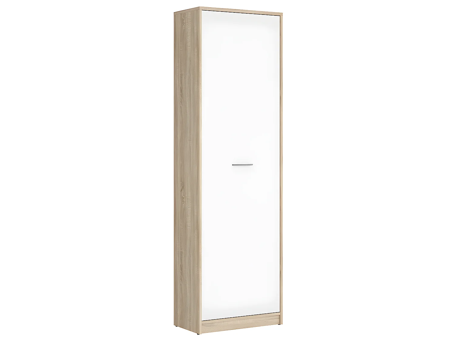 Armoire colonne 1 porte Ewen Bois et Blanc