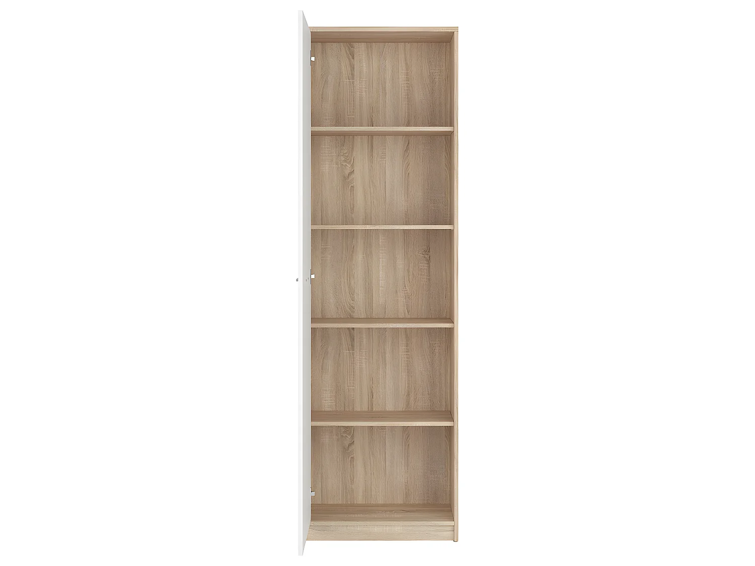 Armoire colonne 1 porte Ewen Bois et Blanc
