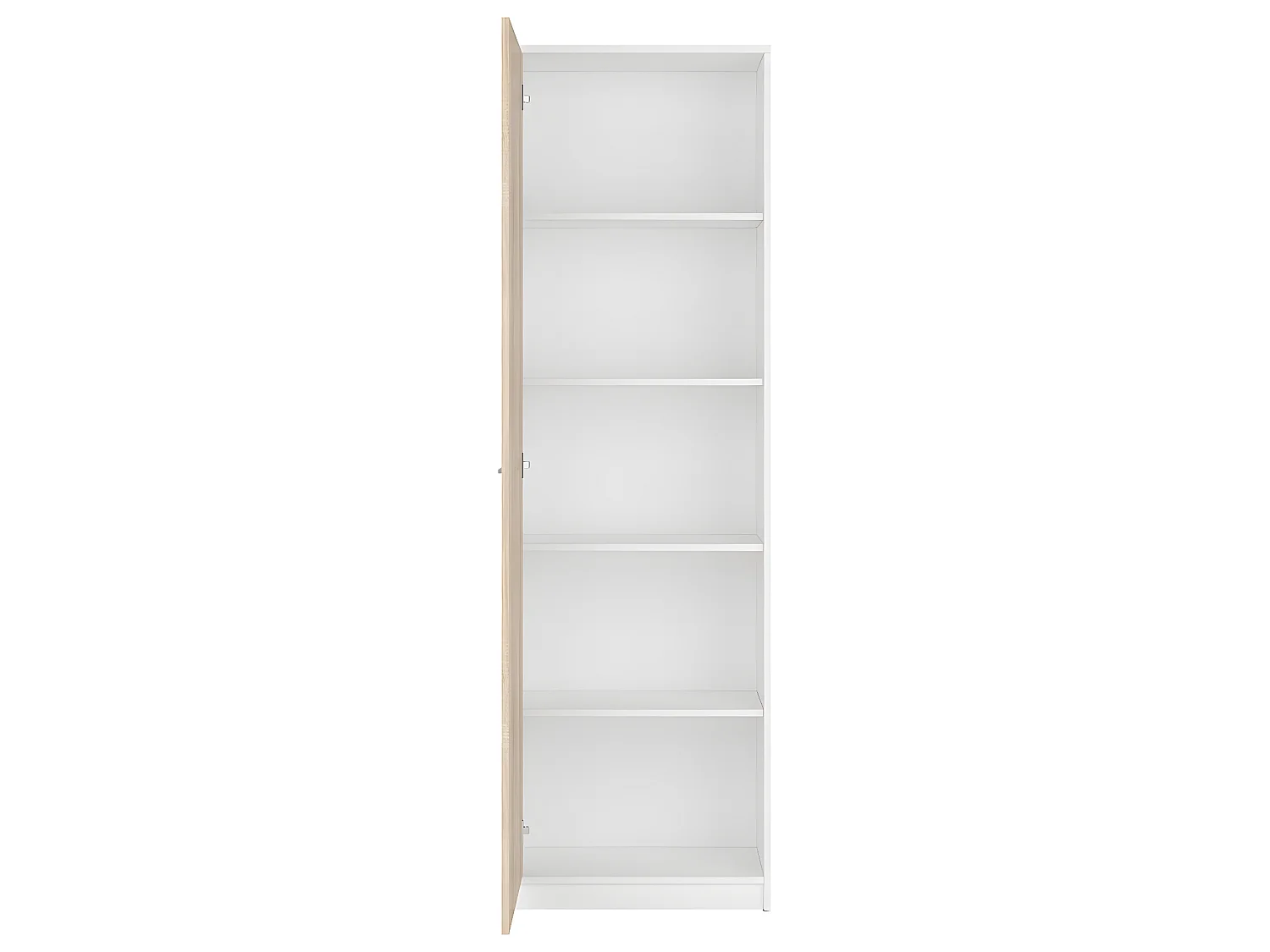Armoire colonne 1 porte Ewen Blanc et Bois