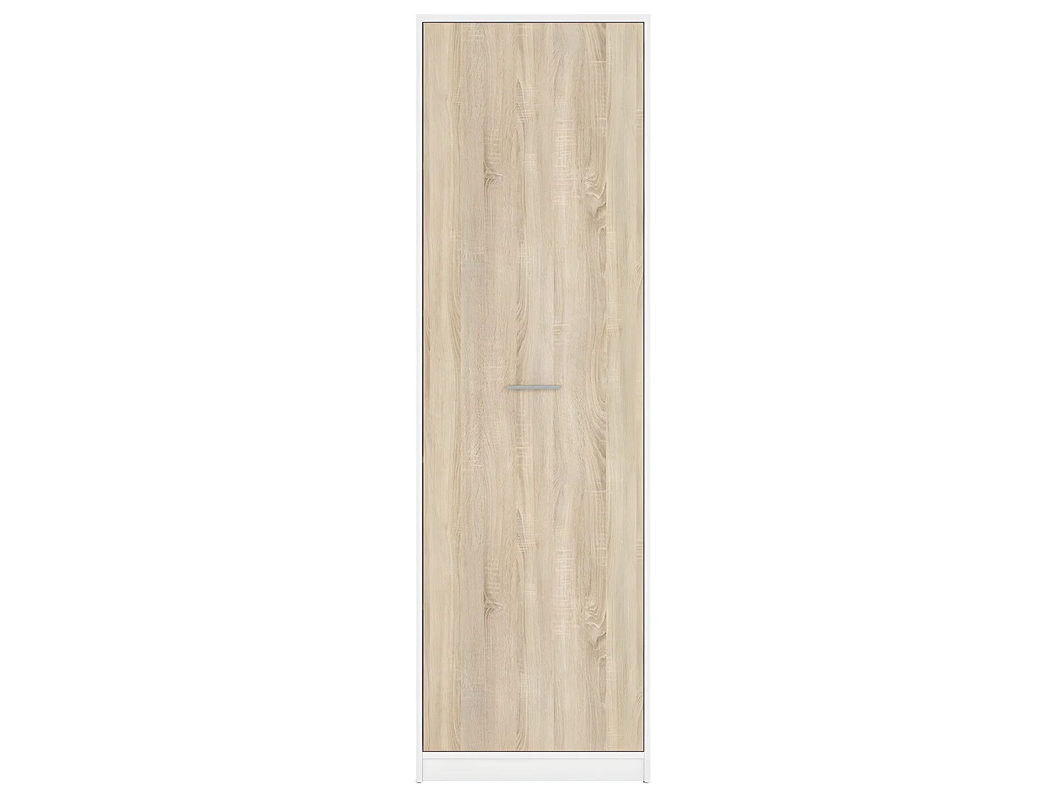 Armoire colonne 1 porte Ewen Blanc et Bois