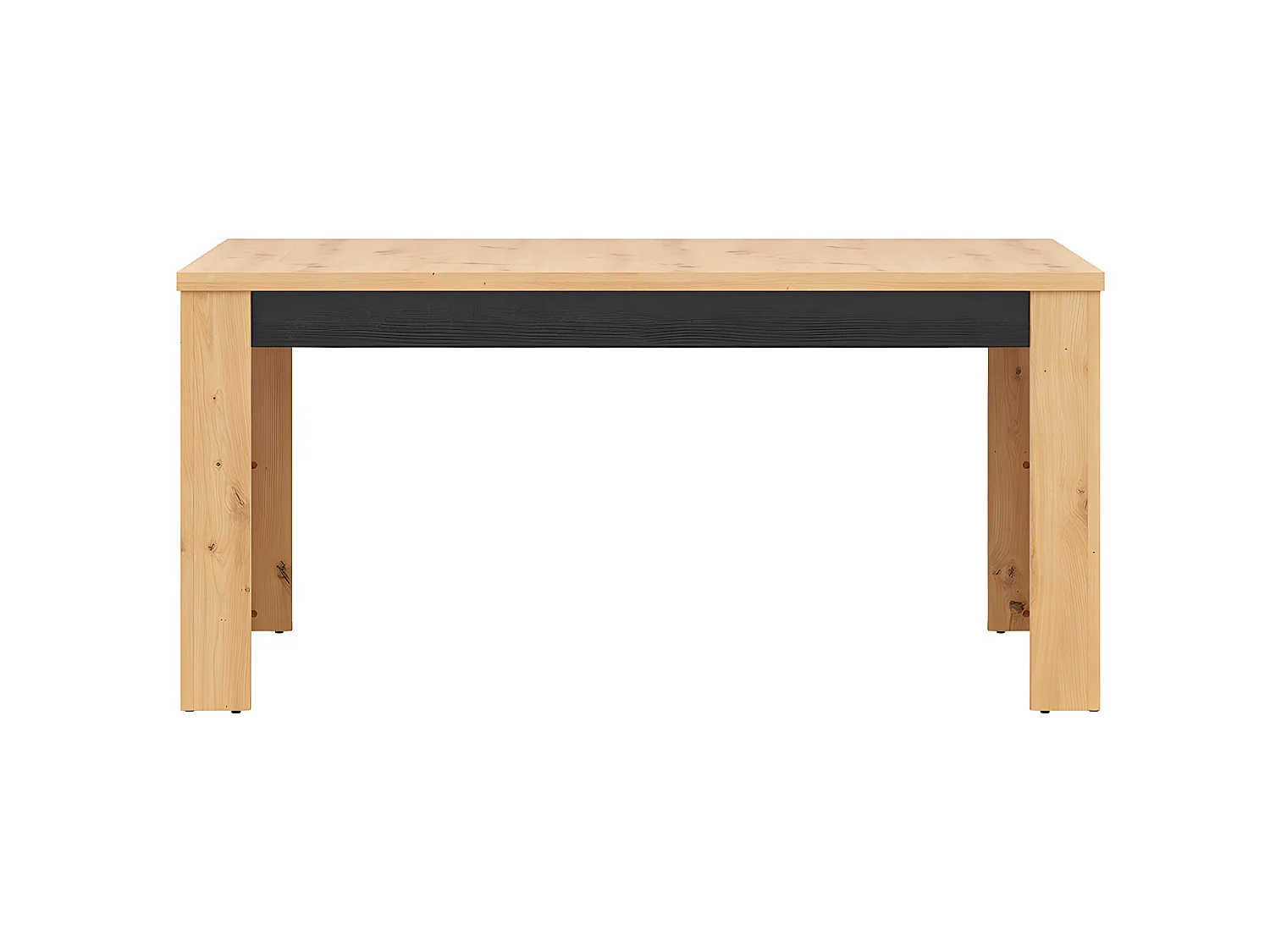 Table à manger extensible 4 à 6 places Glenn Bois et Noir