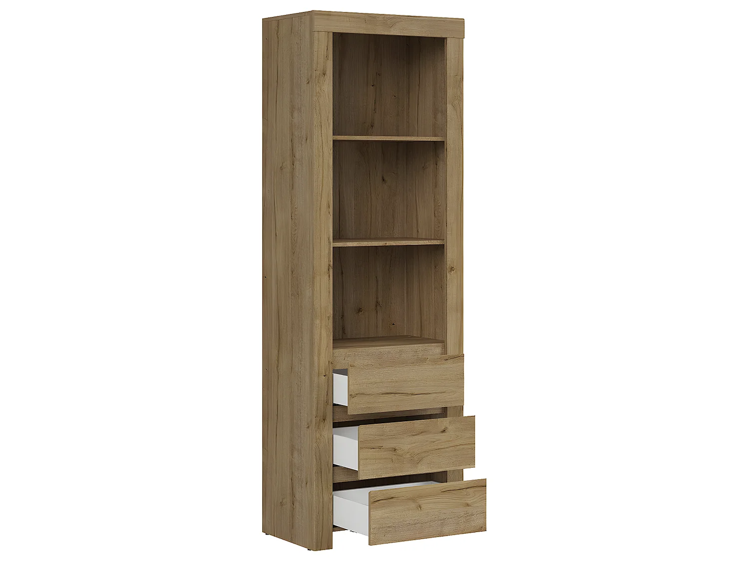 Bücherregal mit 3 Schubladen Hella Holz