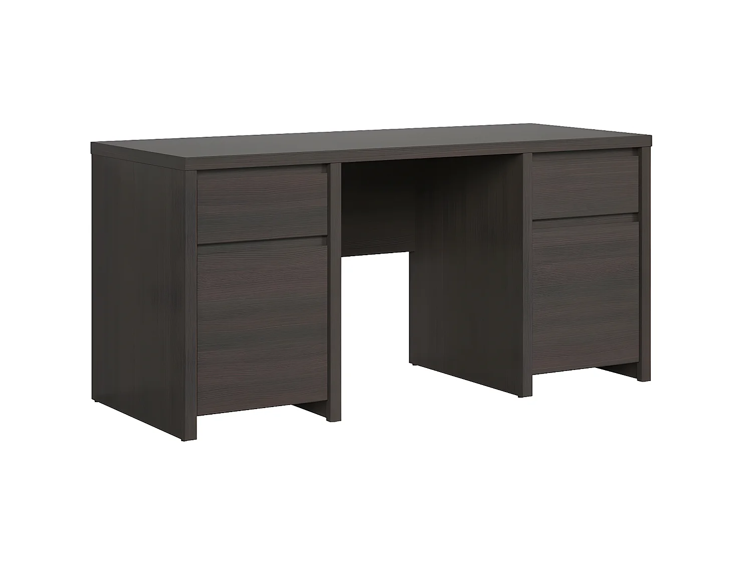 Bureau 2 portes 2 tiroirs Soren Bois Wengé