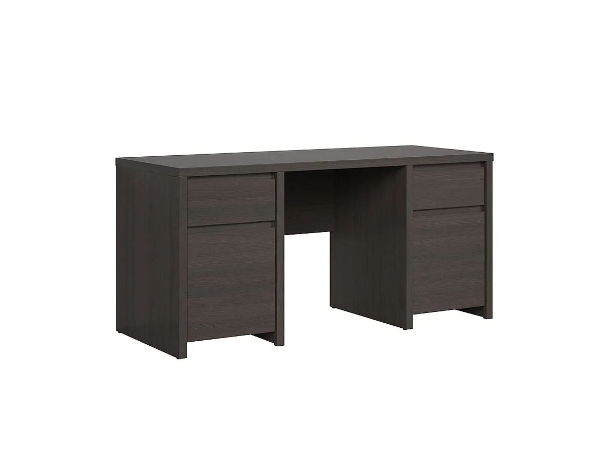 Bureau 2 portes 2 tiroirs Soren Bois Wengé