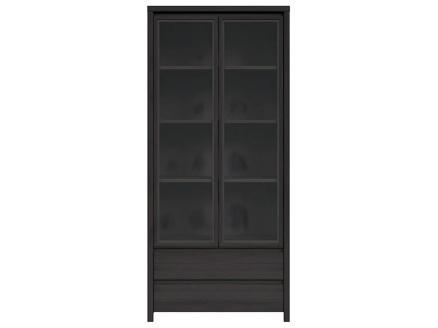 Vaisselier 2 portes 2 tiroirs Soren Bois Wengé