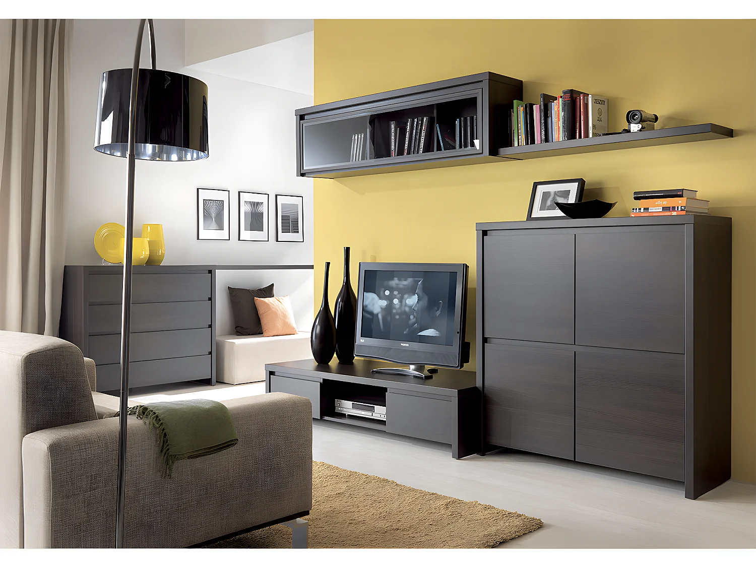 Buffet 4 portes Soren Bois Wengé