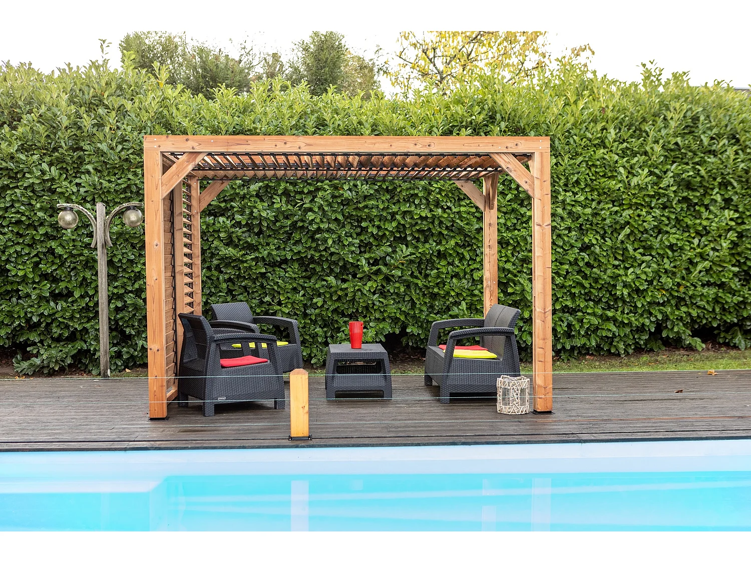 Habrita Pergola 7.32m² bois traité - tho2331vt