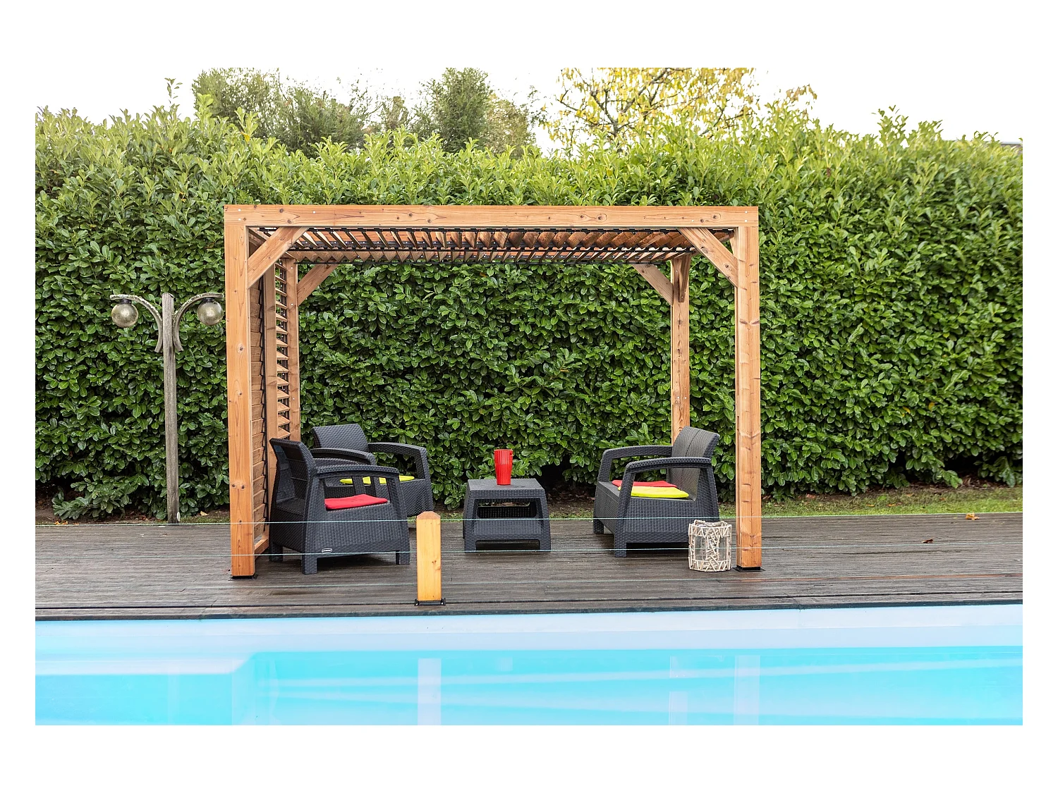 Habrita Pergola 7.32m² bois traité - tho2331vt