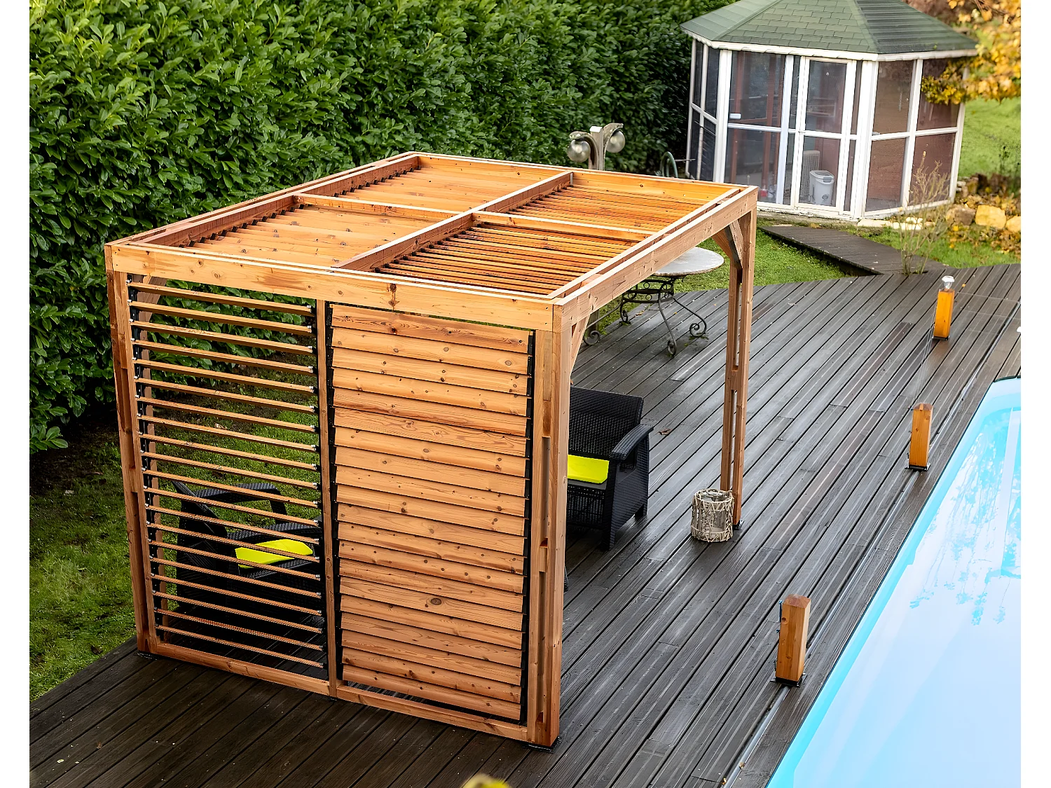 Habrita Pergola 7.32m² bois traité - tho2331vt