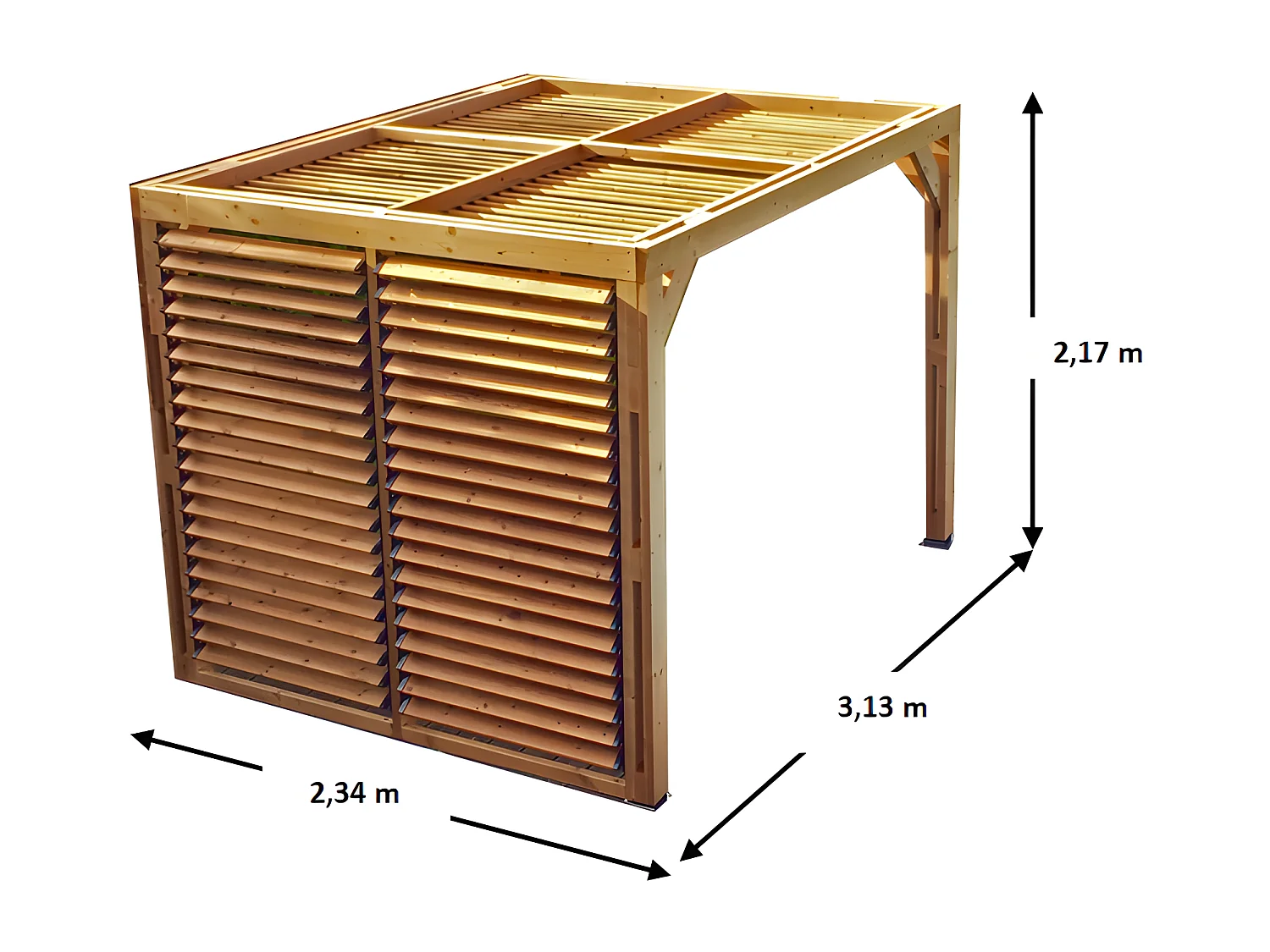 Habrita Pergola 7.32m² bois traité - tho2331vt