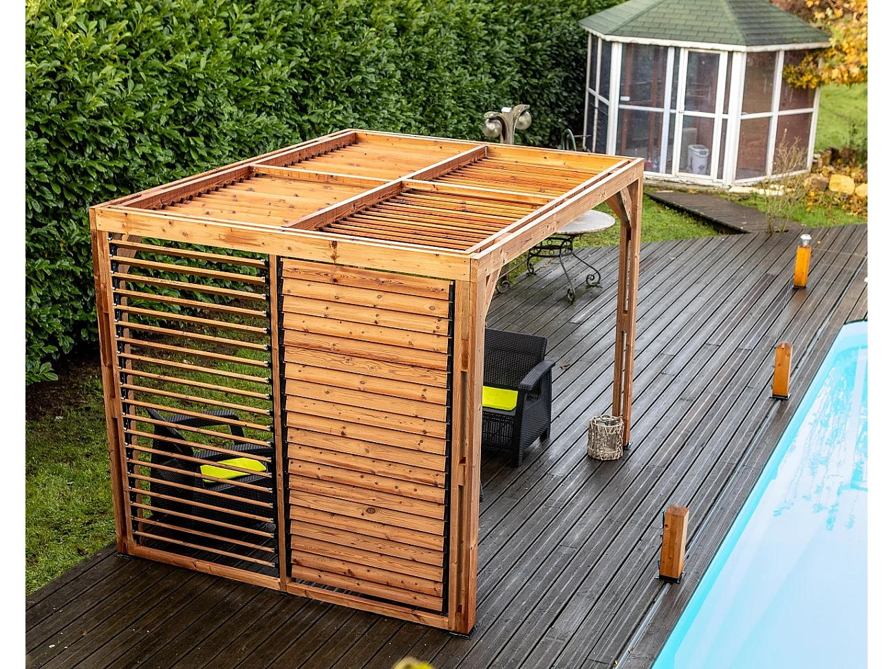 Habrita Pergola 7.32m² bois traité - THO2331VT