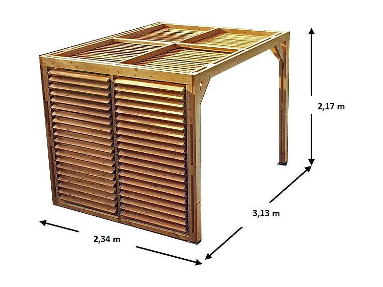 Habrita Pergola 7.32m² bois traité - THO2331VT